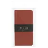 Husa flip Diary Flexy piele naturala maro pentru iPhone 14