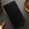 Husa flip Diary Flexy piele naturala neagra pentru iPhone 14 Plus