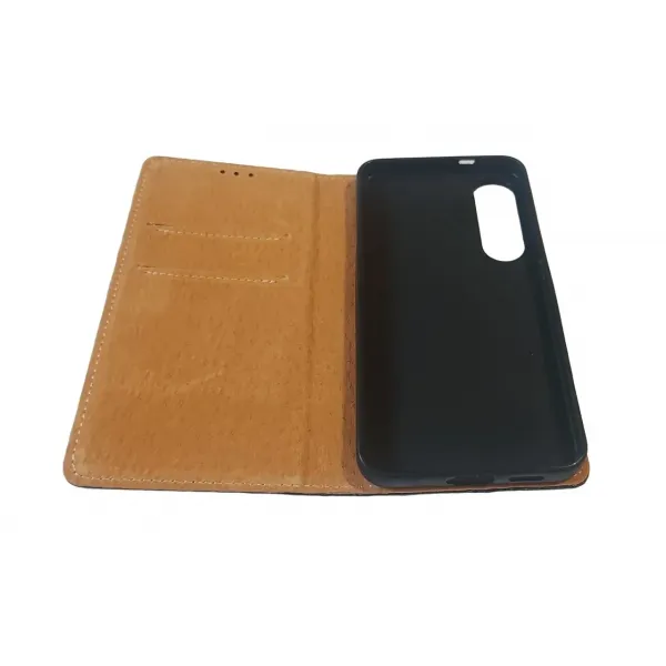 Husa flip Diary Flexy piele naturala neagra pentru Samsung Galaxy S25 Edge