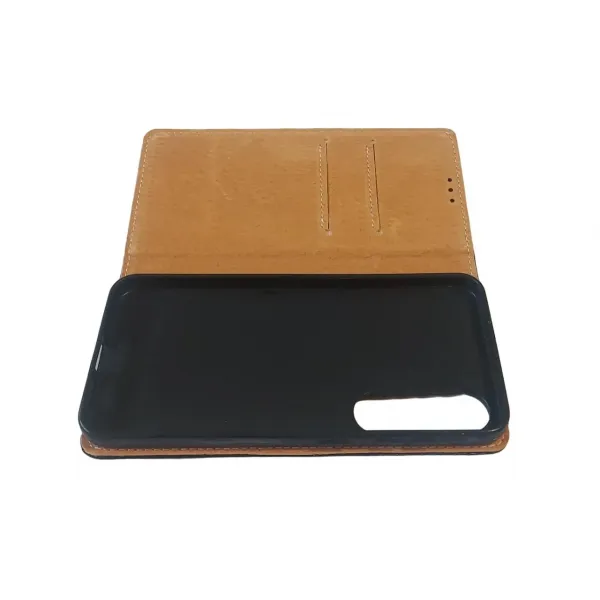 Husa flip Diary Flexy piele naturala neagra pentru Samsung Galaxy S25 Edge