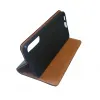 Husa flip Diary Flexy piele naturala neagra pentru Samsung Galaxy S25 Edge