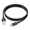 Cablu de date si incarcare premium Borofone BX110 Beneficio, USB-A la USB-C, 3A, lungime 1m, negru