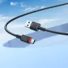Cablu de date si incarcare premium Borofone BX110 Beneficio, USB-A la USB-C, 3A, lungime 1m, negru