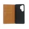 Husa flip Diary Flexy piele naturala neagra pentru Samsung Galaxy S26 Ultra