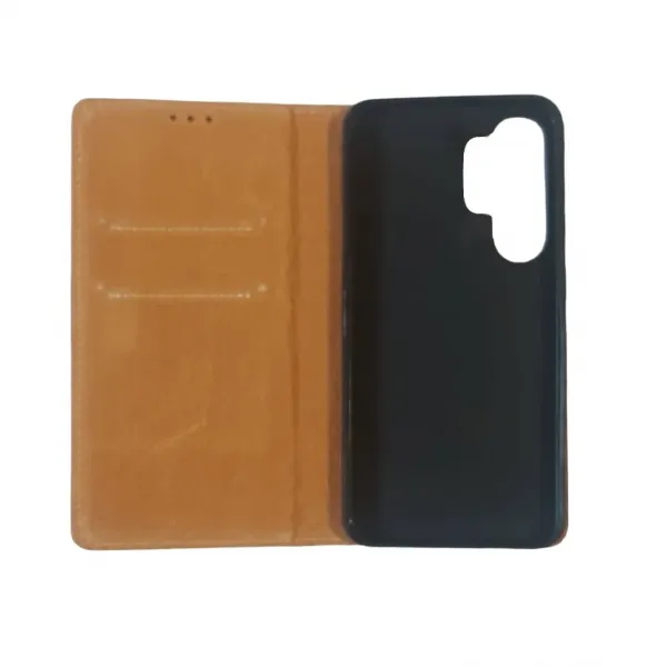 Husa flip Diary Flexy piele naturala neagra pentru Samsung Galaxy S26 Ultra