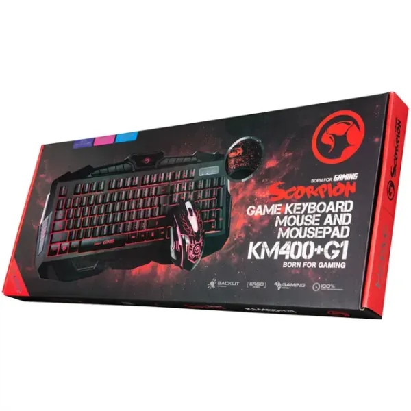 Kit tastatura, mouse si mousepad Marvo KM400+G1