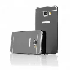 Bumper metalic cu spate demontabil oglinda pentru SAMSUNG GALAXY A3 (2016) A310F negru