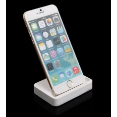 Suport birou cu pregatire alimentare tip Docking Station Lightning pentru IPHONE 6/6S alb