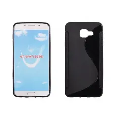 Husa de silicon S-case pentru Samsung Galaxy A7 (2016) A710F neagra
