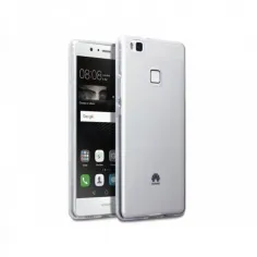 Husa de silicon pentru Huawei P9 LITE transparenta cu argintiu