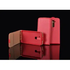 Husa flip slim Flexy pentru LG K10 (K430) rosie