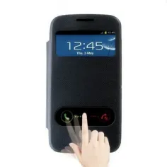 Husa flip tip S-View pentru Samsung Galaxy Trend Lite s7390/s7392 neagra