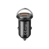 Mini incarcator auto Remax RC-233 Lindo II - USB-A si Tip C - PD QC 27W, aluminiu, negru