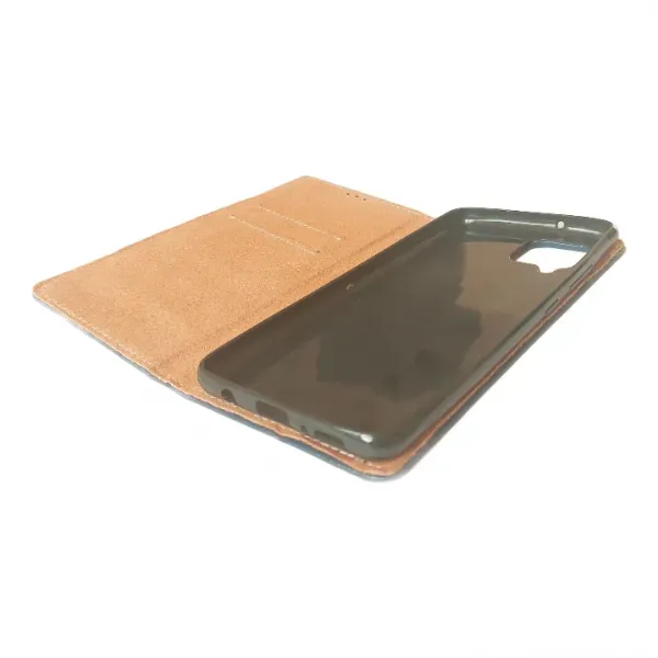 Husa flip Diary Flexy piele naturala bleumarin pentru Samsung Galaxy A42 5G