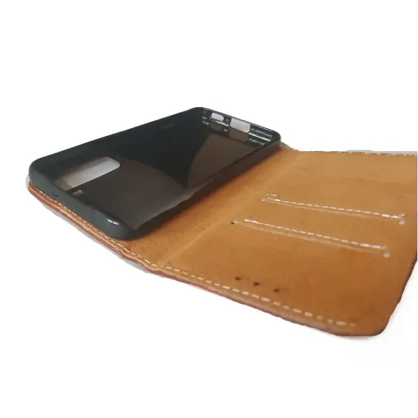 Husa flip Diary Flexy piele naturala maro pentru Samsung Galaxy S22 Plus
