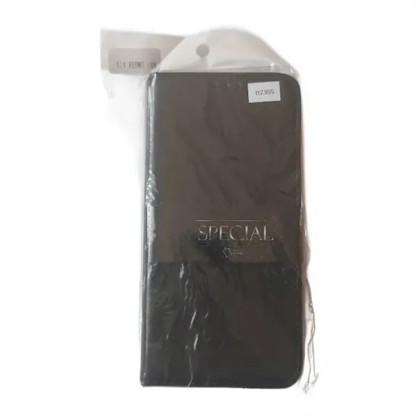 Husa flip Diary Flexy piele naturala neagra pentru Xiaomi REDMI 10A