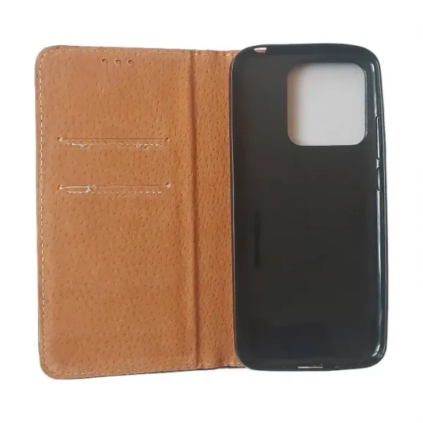 Husa flip Diary Flexy piele naturala neagra pentru Xiaomi REDMI 10A