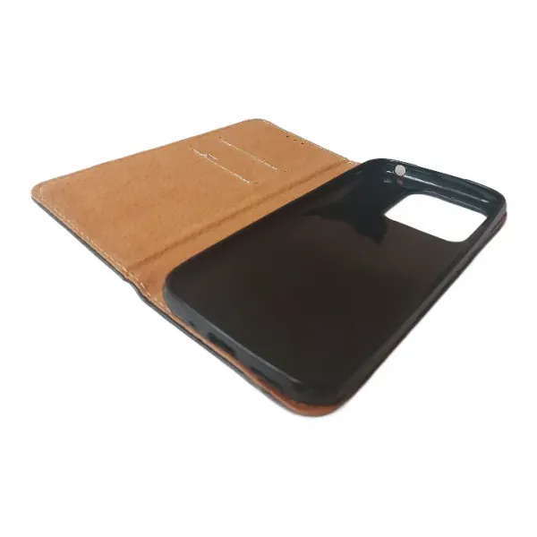 Husa flip Diary Flexy piele naturala neagra pentru Xiaomi REDMI 10A