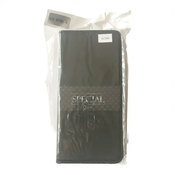 Husa flip Diary Flexy piele naturala neagra pentru Xiaomi REDMI 9