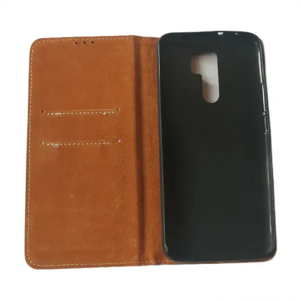Husa flip Diary Flexy piele naturala neagra pentru Xiaomi REDMI 9