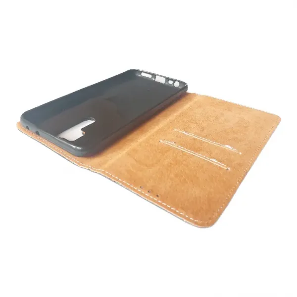 Husa flip Diary Flexy piele naturala neagra pentru Xiaomi REDMI 9